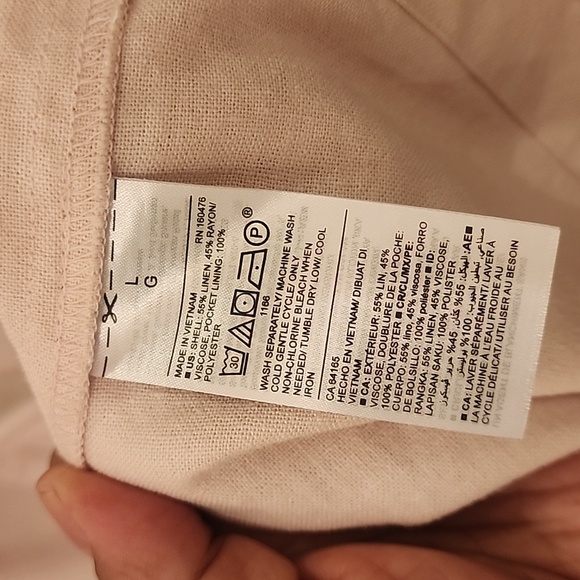 Old Navy, never worn, dust pink, linen, casual blazer. - Picture 2 of 4